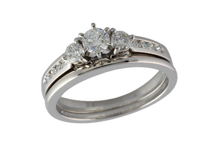 14KT Gold Two-Piece Wedding Set