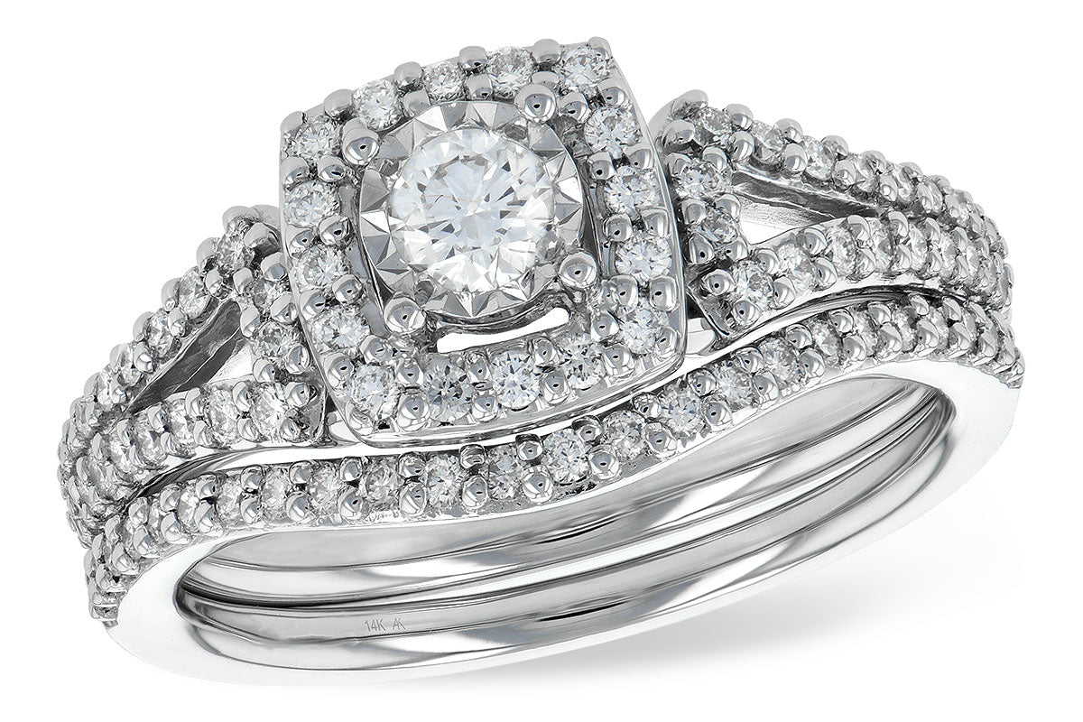 14KT Gold Two-Piece Wedding Set