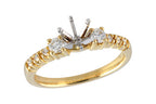14KT Gold Semi-Mount Engagement Ring