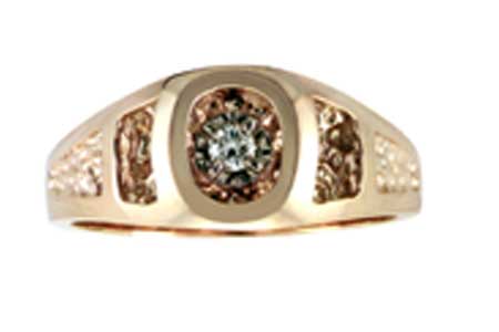 10KT Gold Mens Diamond Ring