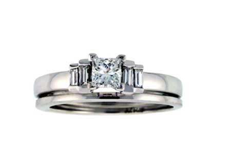 14KT Gold Two-Piece Wedding Set