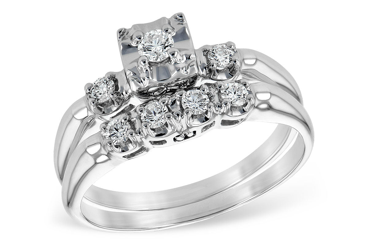 14KT Gold Two-Piece Wedding Set