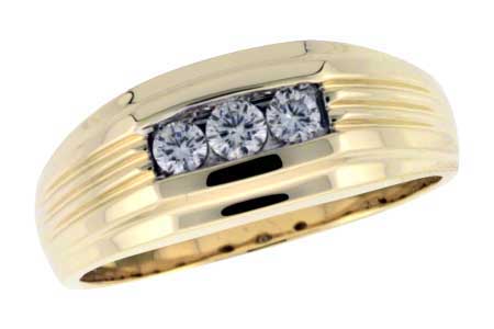 14KT Gold Mens Wedding Ring