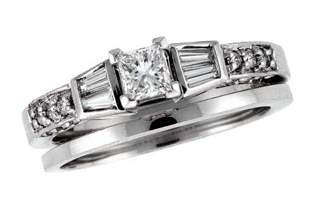 14KT Gold Two-Piece Wedding Set