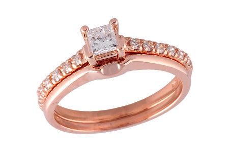 14KT Gold Two-Piece Wedding Set