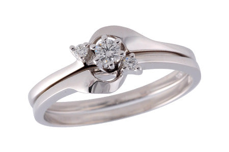 14KT Gold Two-Piece Wedding Set