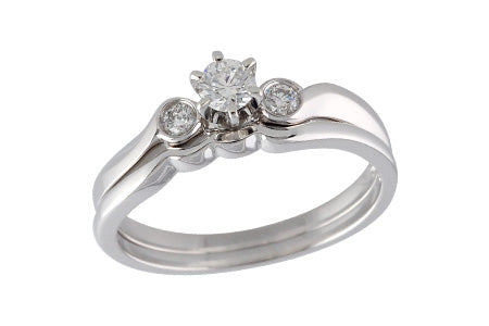 14KT Gold Two-Piece Wedding Set