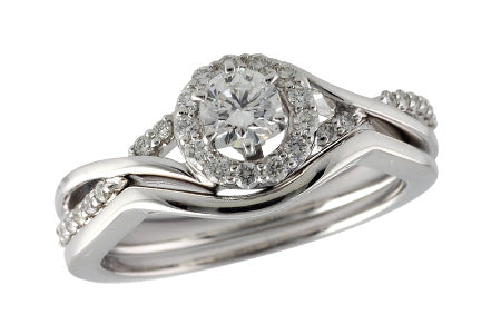 14KT Gold Two-Piece Wedding Set